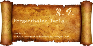 Morgenthaler Imola névjegykártya